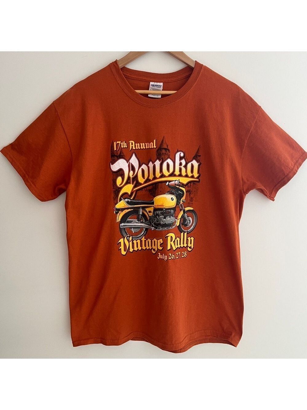 T-SHIRT CVMG Vintage Motorcycle 17th Ponoka Rally Celebrating 90 Years of BMW